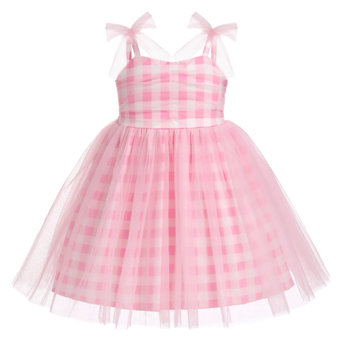 Tulle Dress - Gingham Pink