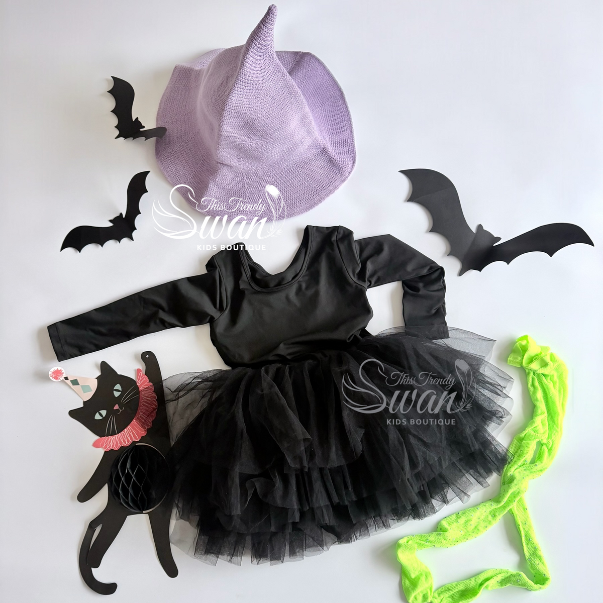 Ballerina Leotard Dress Long Sleeve – Black