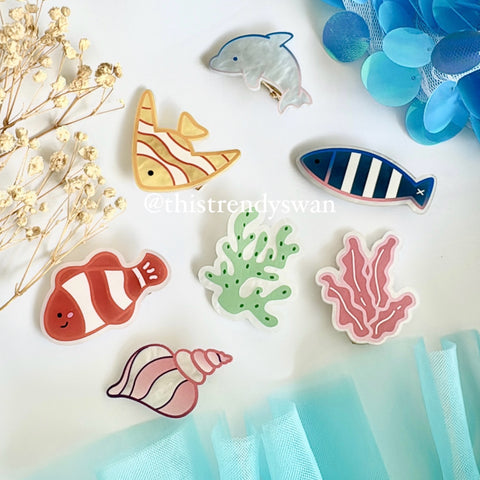 Ocean Hair Clips