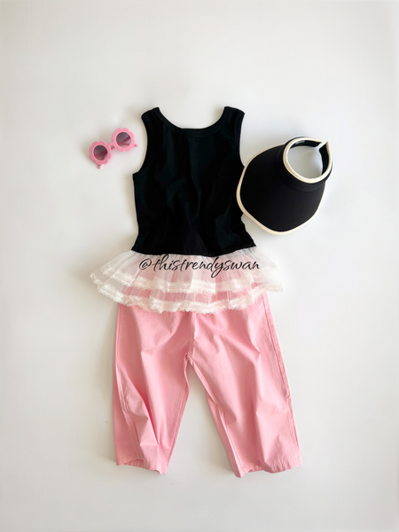Wide-Leg Trousers - Pink
