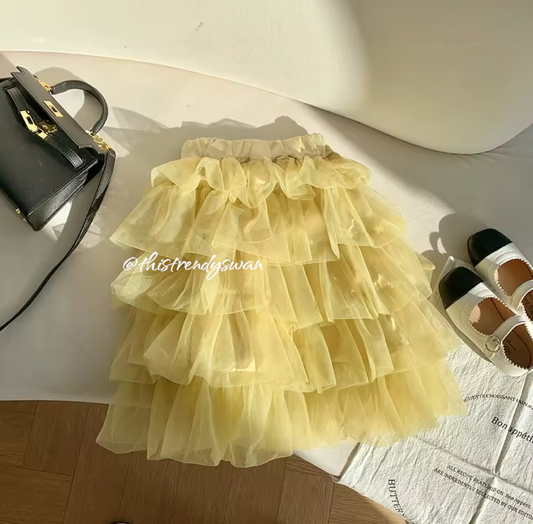 Lydia Tulle Skirt - Yellow