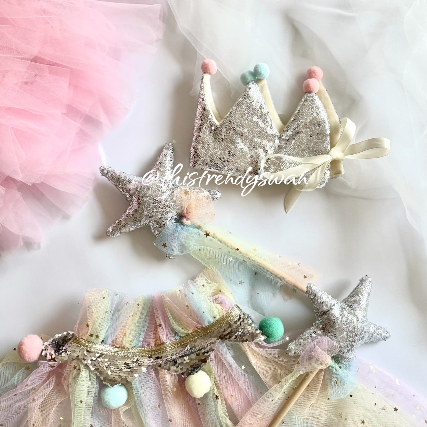 Sequin Crown & Wand