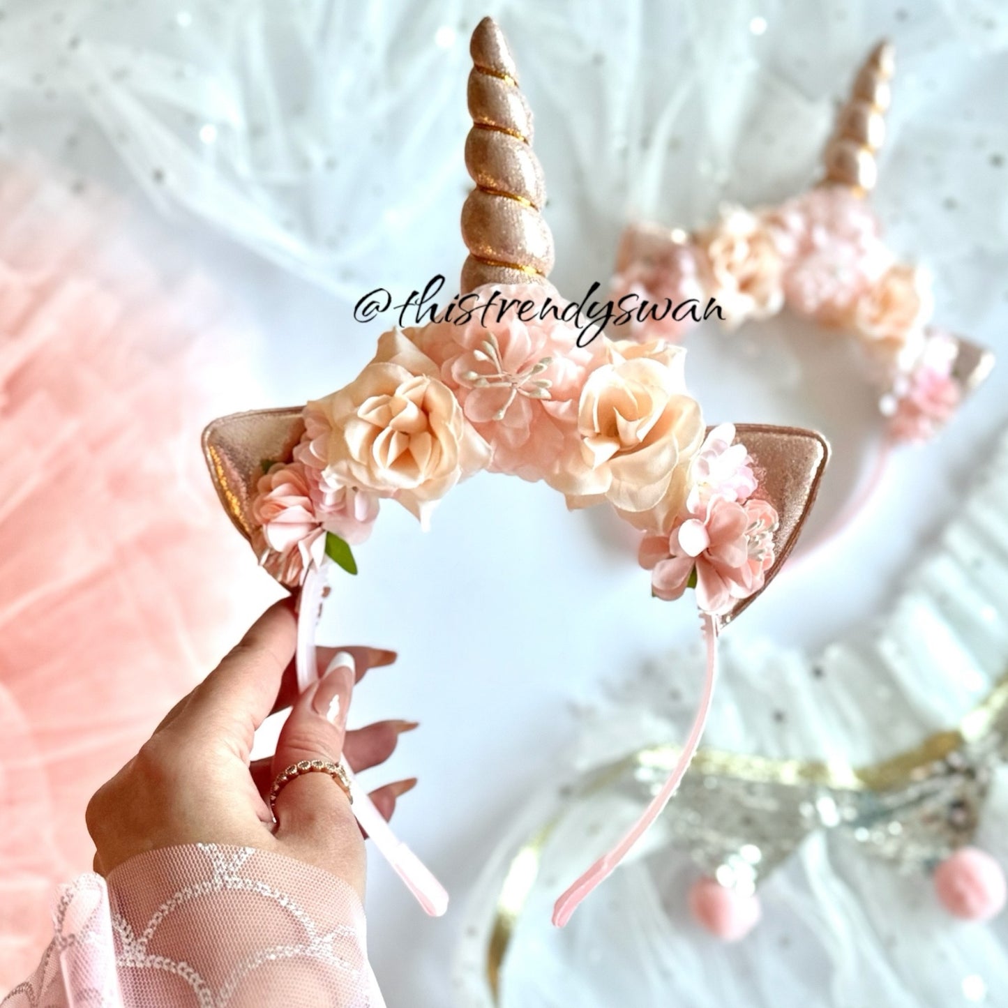 Unicorn Headband - Peach