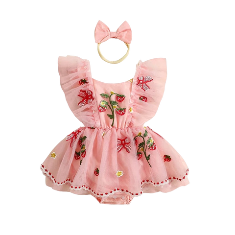 Strawberry Romper & Headband