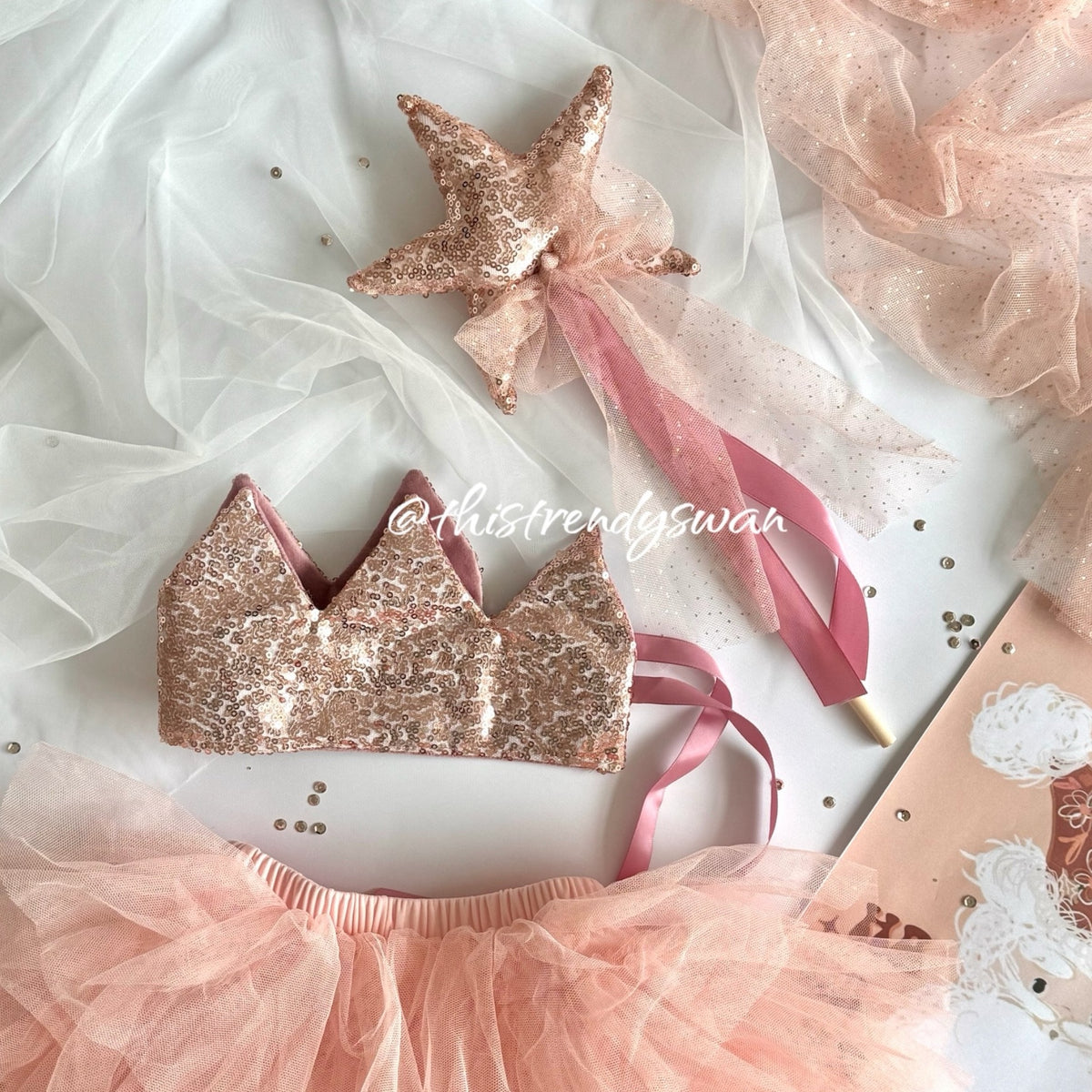 Sequin Crown & Wand