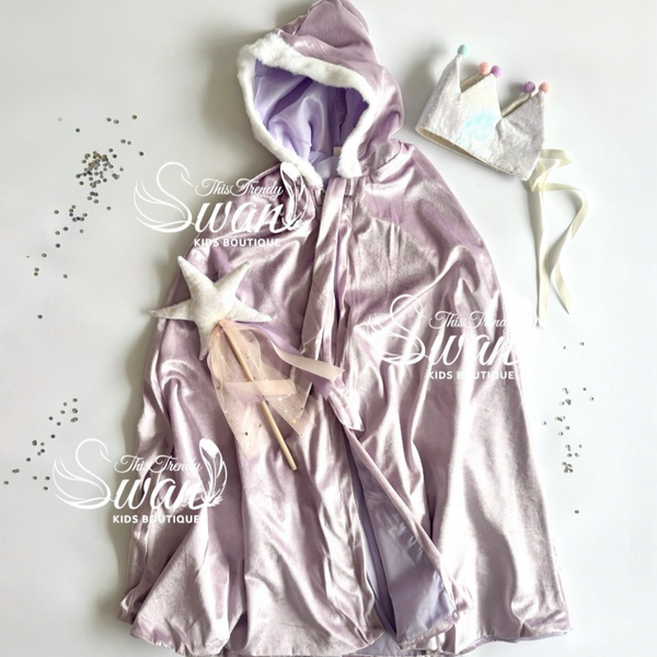 Princess Velvet Lilac Cape Cloak