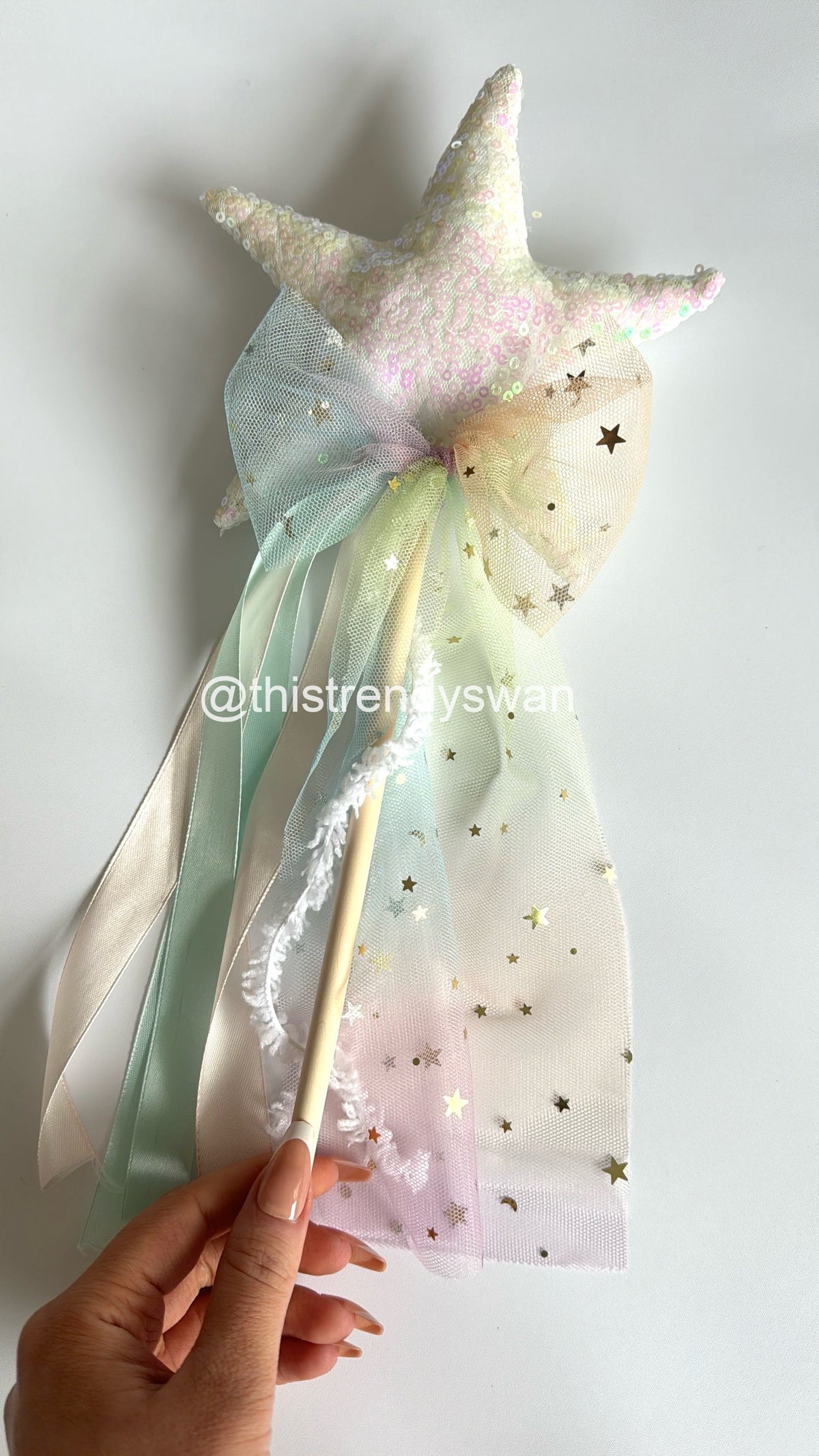 Sequin Crown & Wand- Rainbow