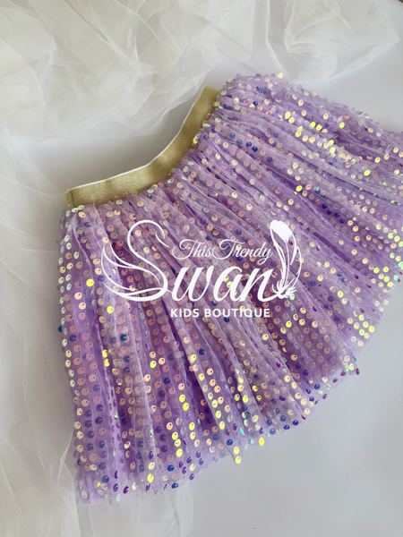 Sequin Skirt - Grey