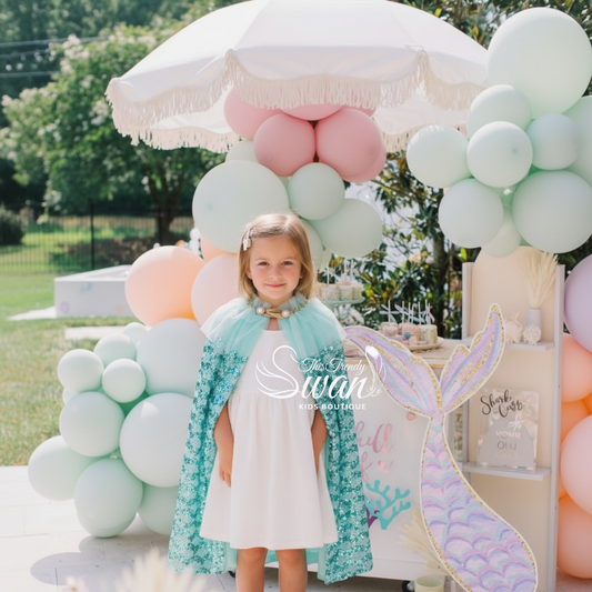 Mermaid Cape -Aqua