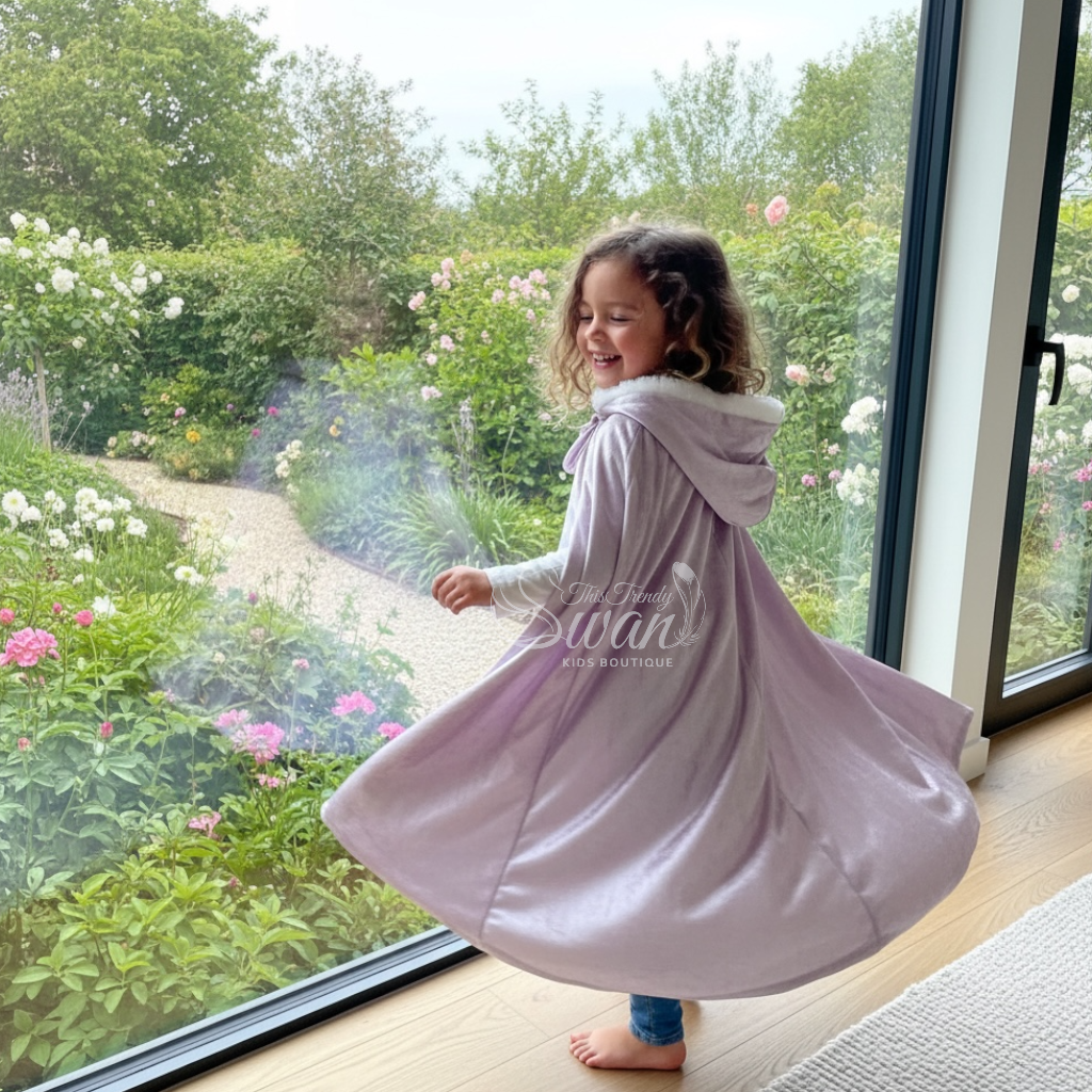 Princess Velvet Lilac Cape Cloak