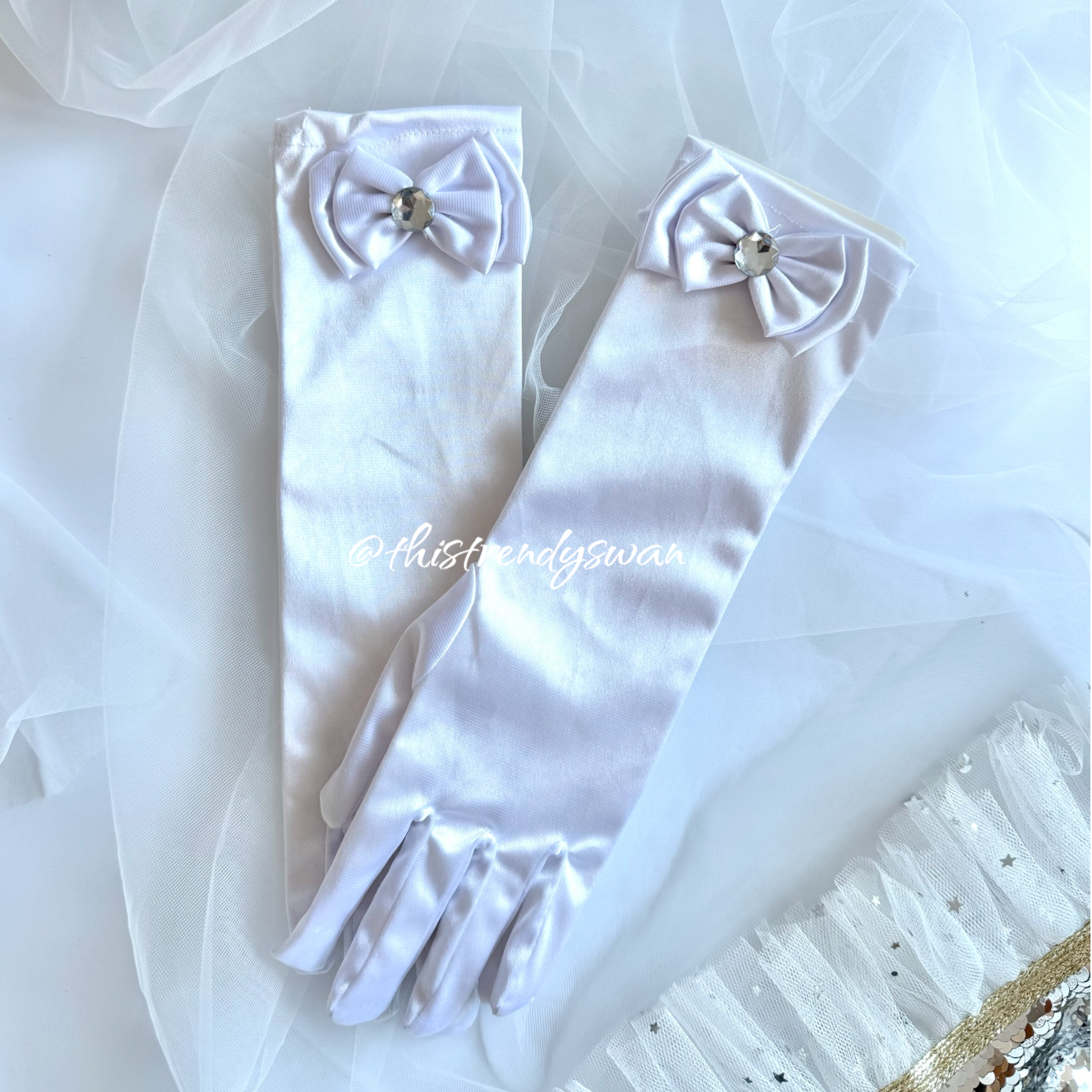 Princess Gloves - White