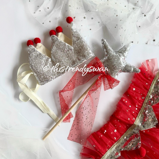 Sequin Crown & Wand