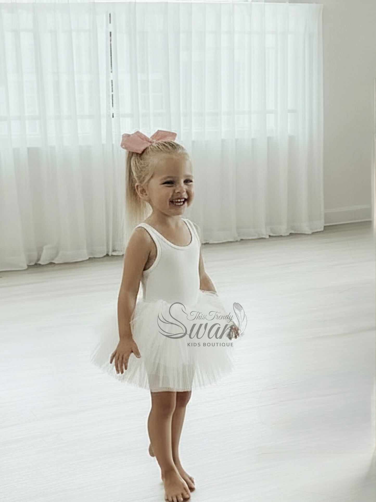 Leotard Tutu Dress - White