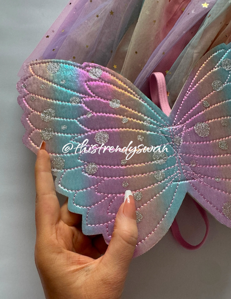 Fairy Wings & Wand - Light Pink