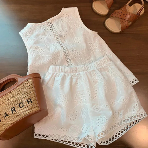 Broderie Anglaise Top & Shorts