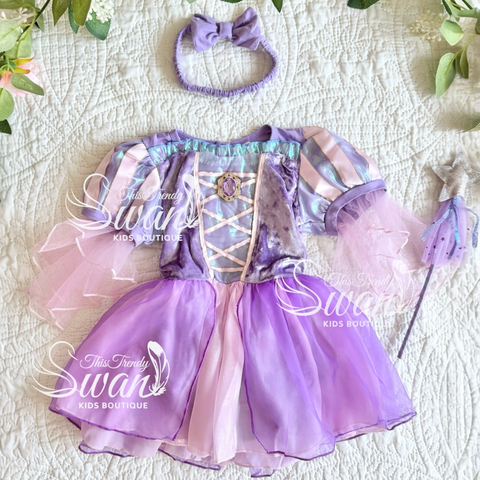 Rapunzel/Tangled Romper Dress & Headband
