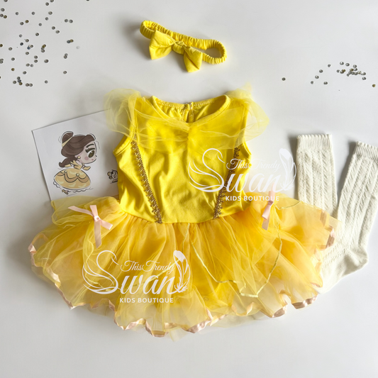 Princess Baby Romper Dress & Headband