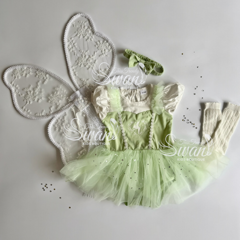 Tinker Bell Fairy Baby Romper Dress & Headband