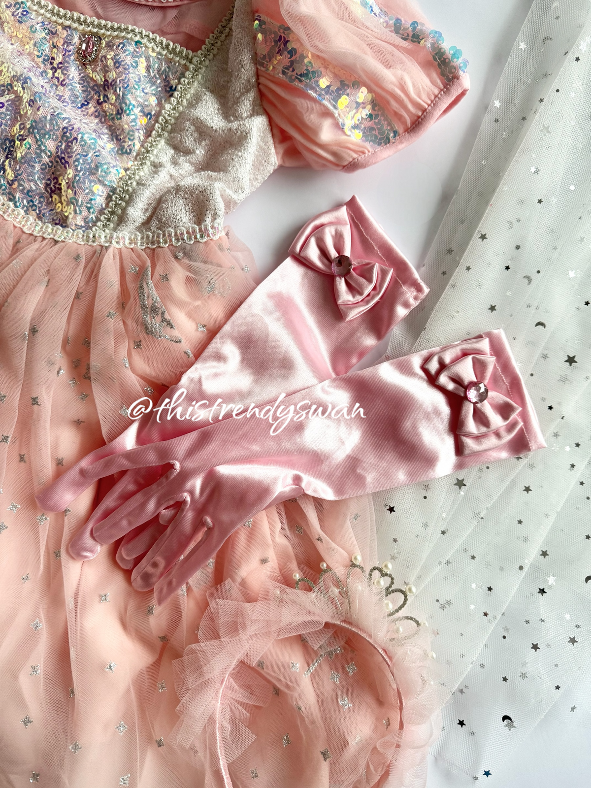 Princess Gloves - Baby pink