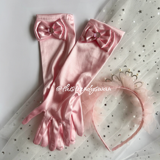 Princess Gloves - Baby pink