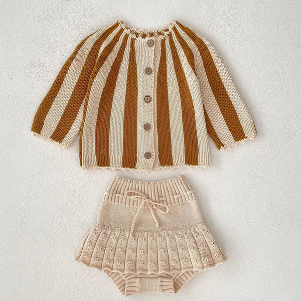Striped Knitted Set