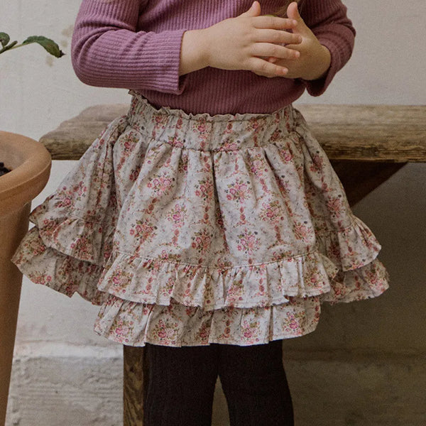 Floral Pattern Cotton Skirt