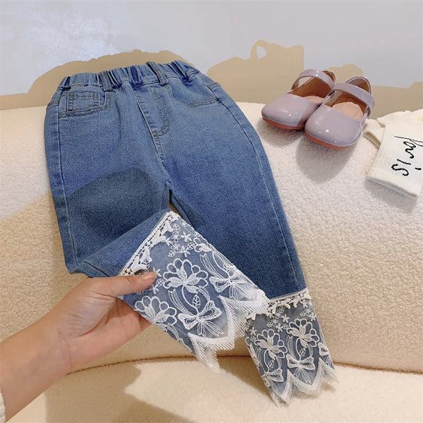 Lace Denim Jeans