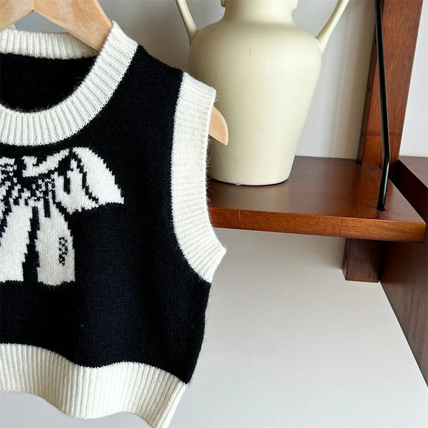 Knitted Bow Vest