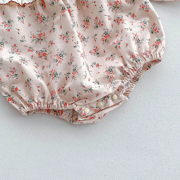 Floral Romper & Bonnet Hat