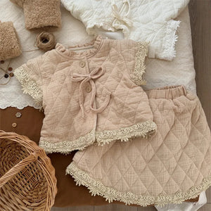 Quilted Vest & Skirt
