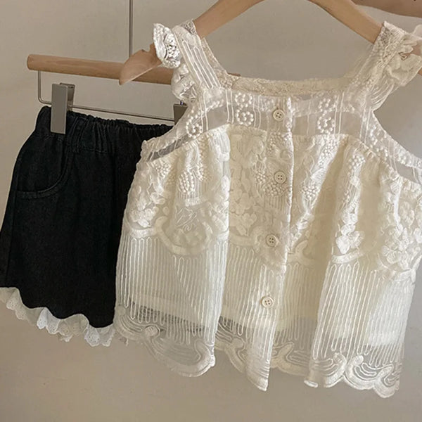 Lace Top & Shorts