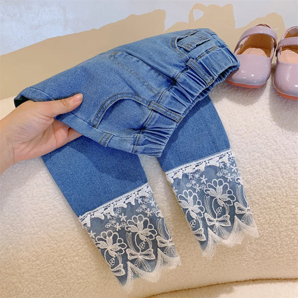 Lace Denim Jeans