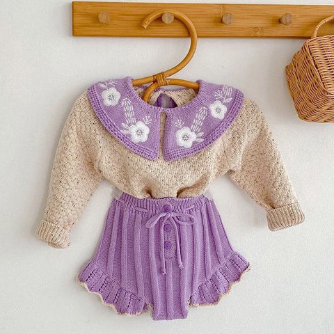 Lilac Knitted Set