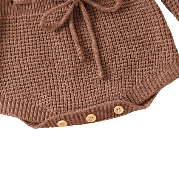 Emma Knitted Romper – Brown