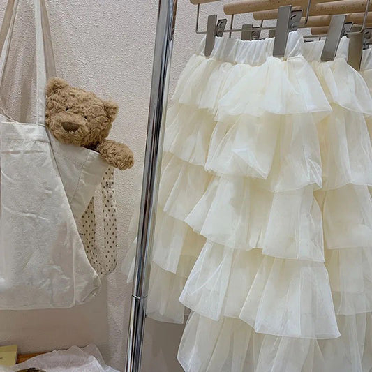 Lydia Tulle Skirt – White