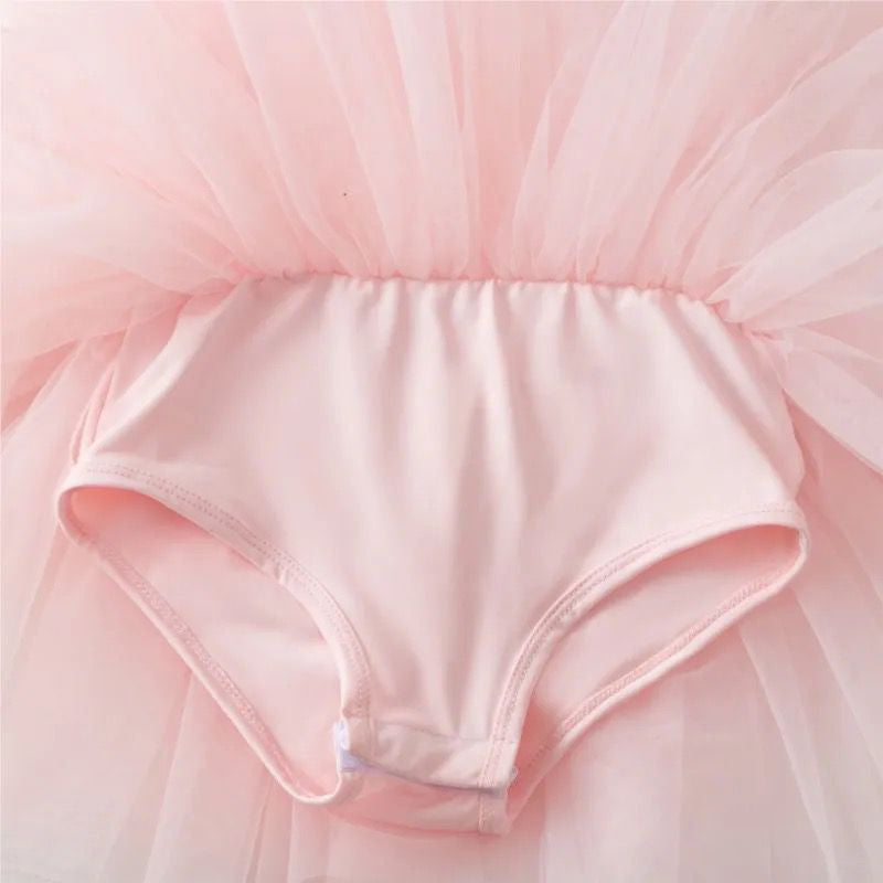Leotard Tutu Dress Long Sleeve – Pink