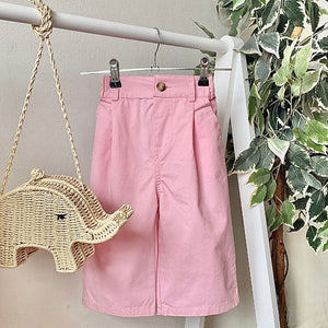 Wide-Leg Trousers - Pink